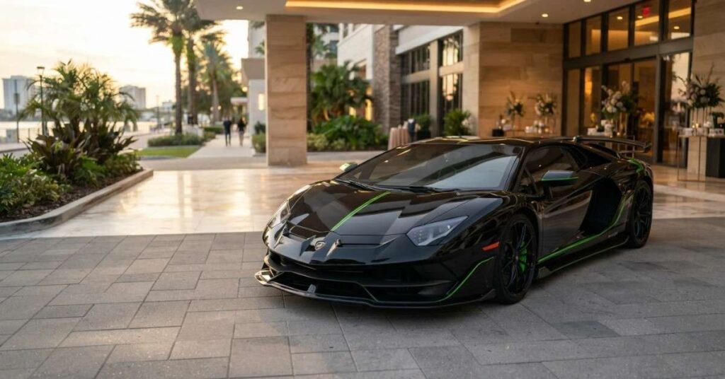 luxury lamborghini car black
